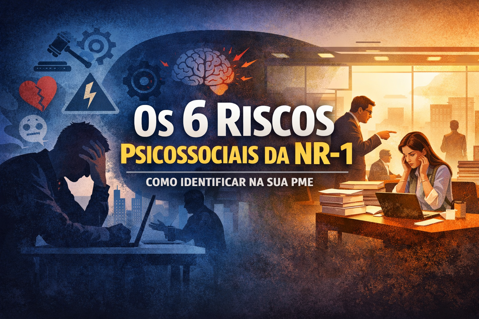 Os 6 Riscos Psicossociais da NR-1: Como Identificar na Sua PME